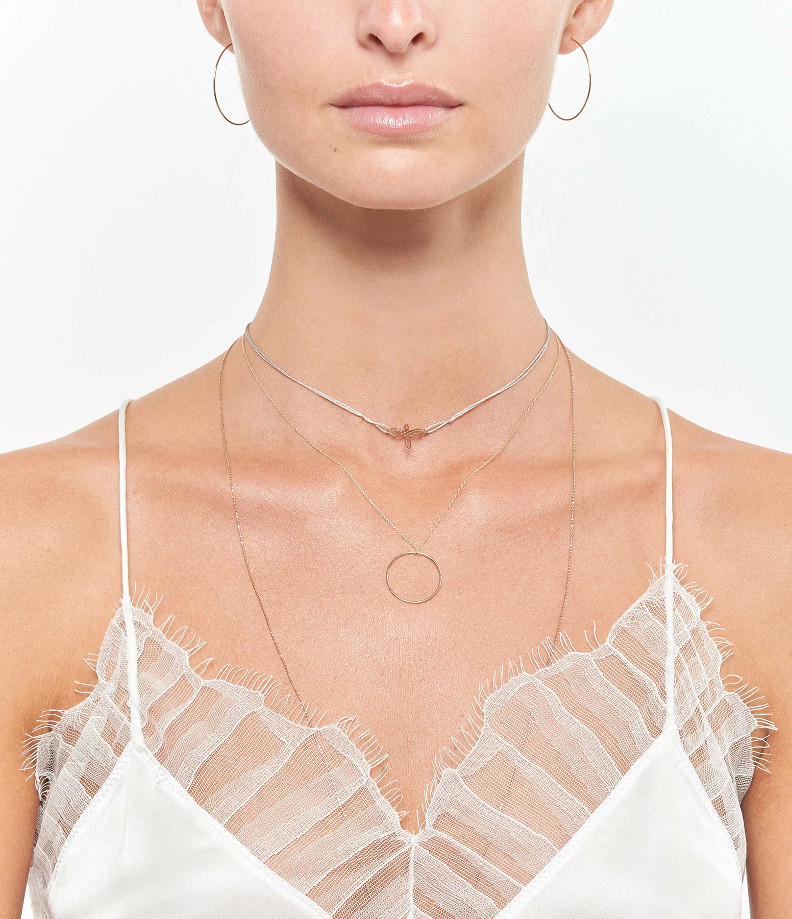 Ginette NY Collier Circles Baby Or Rose 2 Ginette NY Collier Circles Baby Or Rose – Image 2