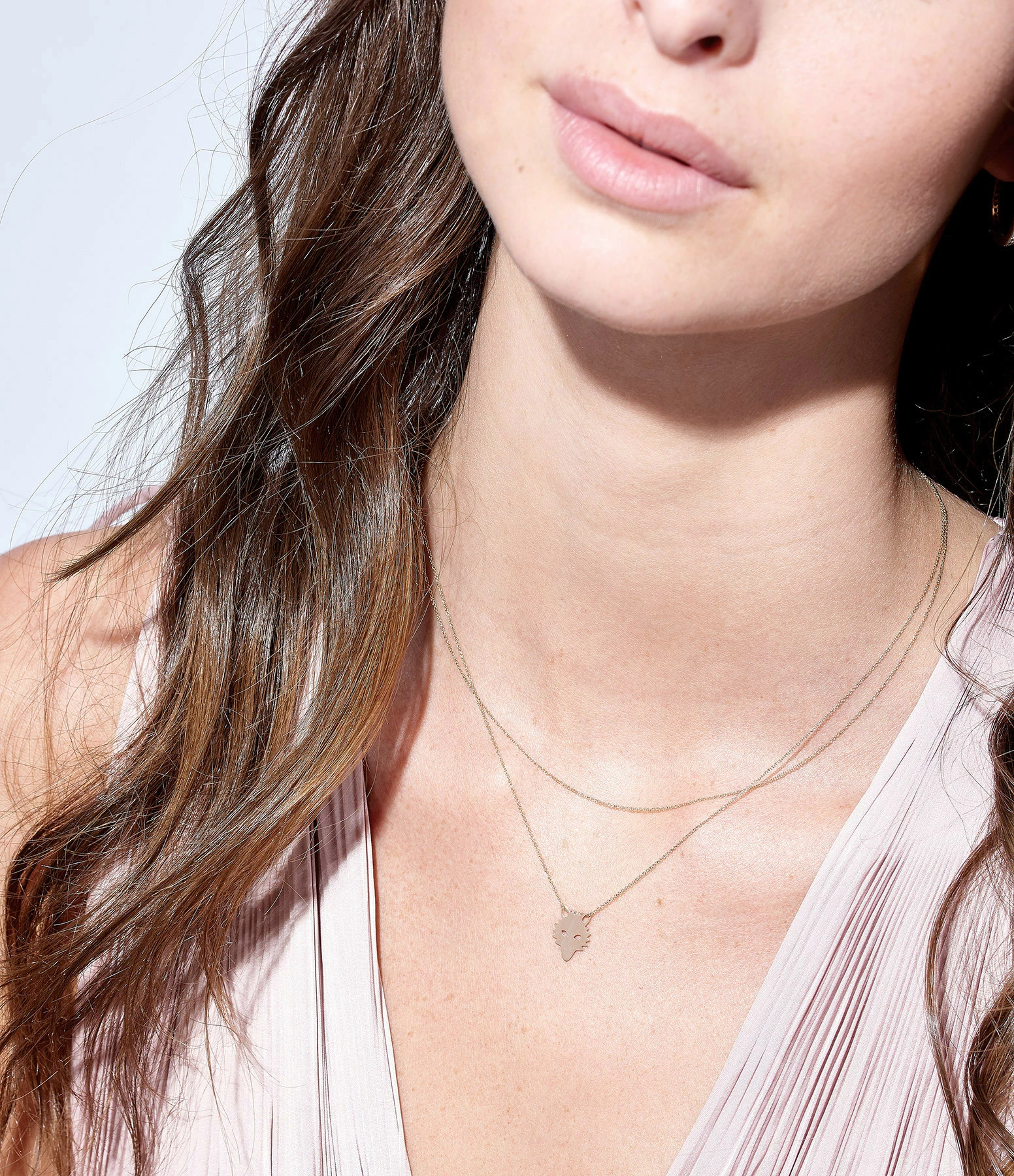 Ginette NY Collier Mini Wolf Or Rose 2 Ginette NY Collier Mini Wolf Or Rose – Image 2