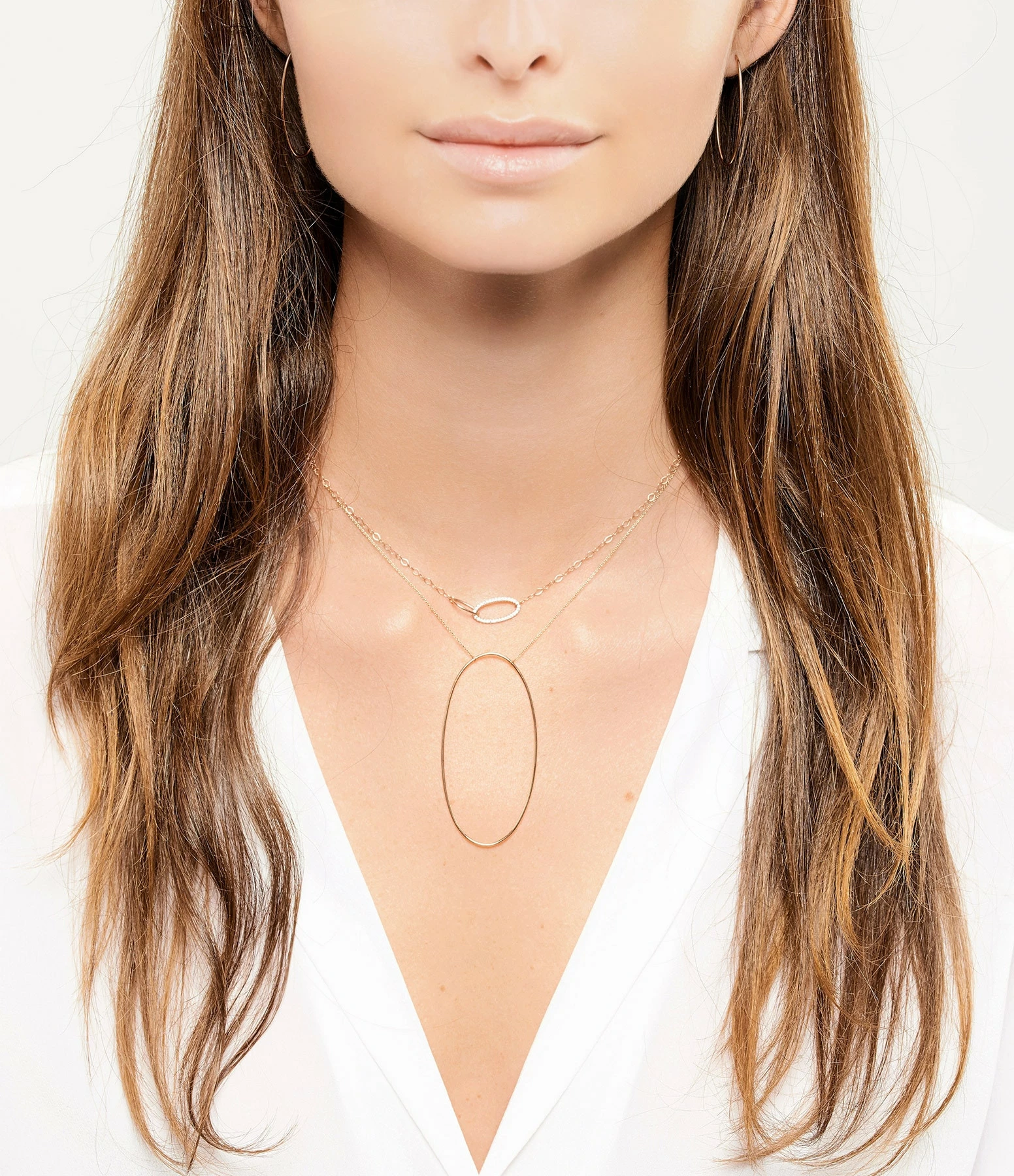 Ginette NY Créoles Ellipses & Sequins Large Or Rose 4 Ginette NY Créoles Ellipses & Sequins Large Or Rose – Image 4