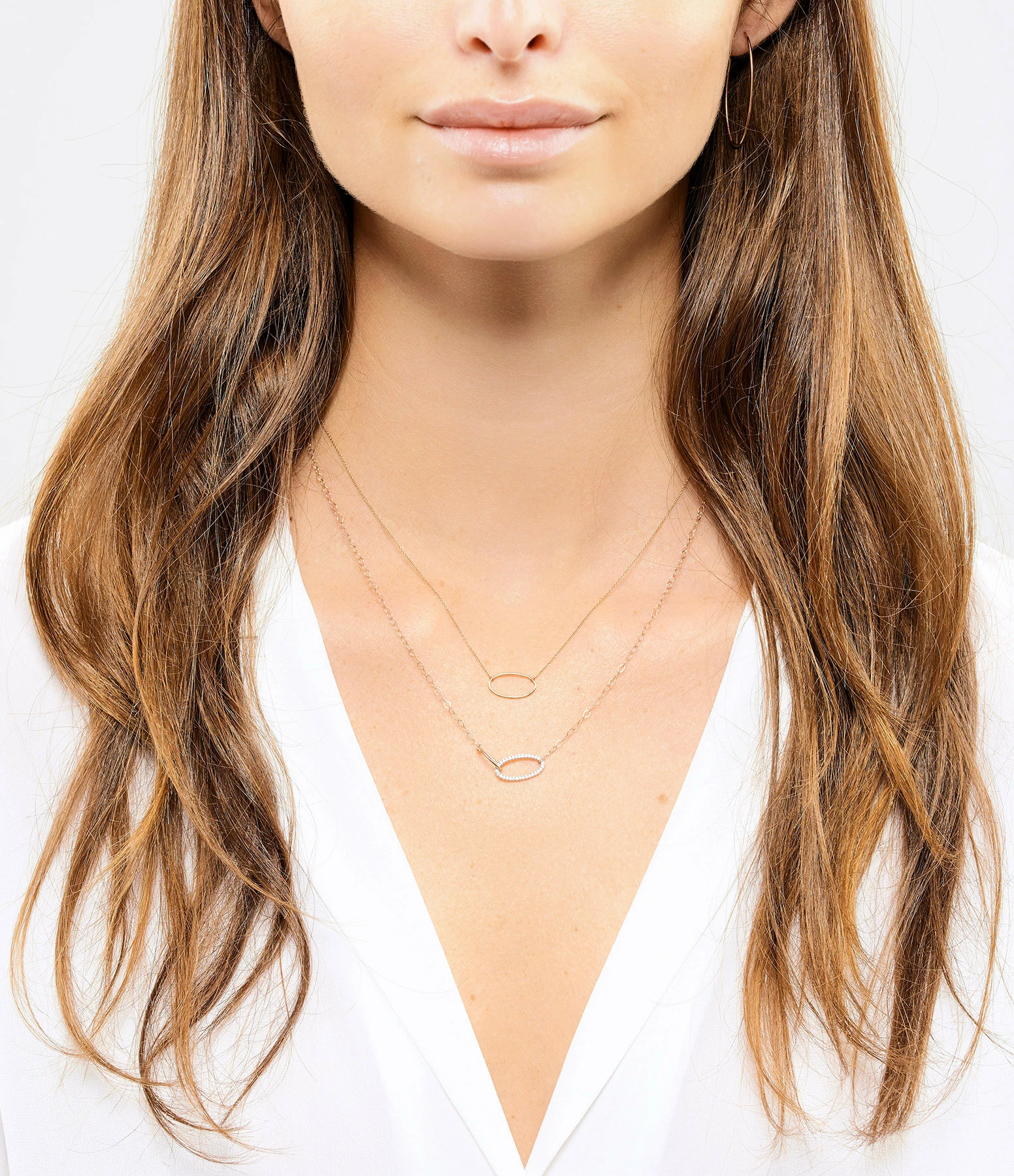 Ginette NY Créoles Ellipses & Sequins Large Or Rose 3 Ginette NY Créoles Ellipses & Sequins Large Or Rose – Image 3