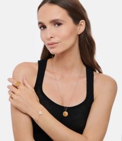 Ginette NY Sautoir Ever Disc Jumbo Jaspe Or Rose -COLLIERS Shop ginev look20221223 17