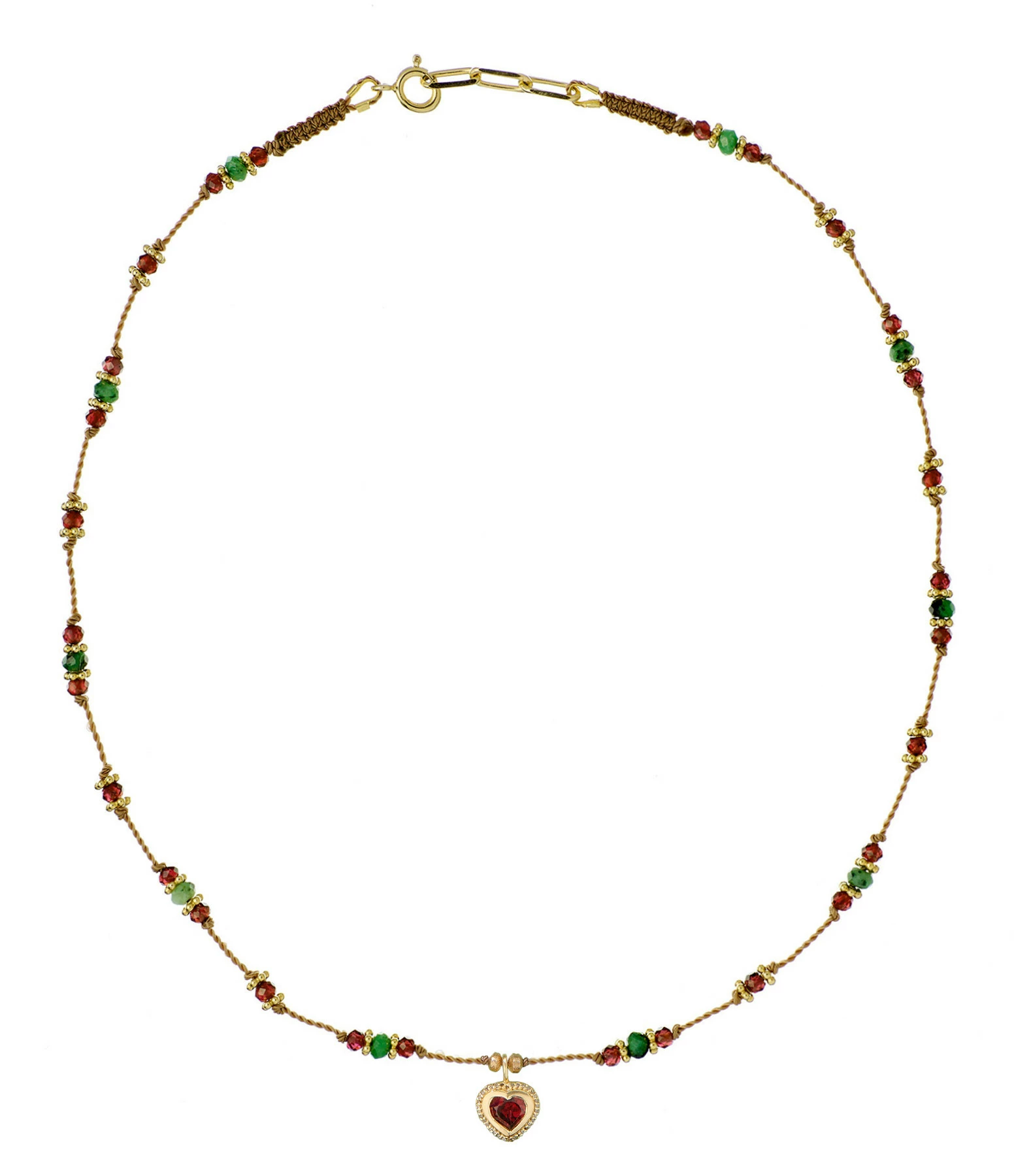 TITYARAVY Collier Gini Rubis Argent Doré 1 TITYARAVY Collier Gini Rubis Argent Doré