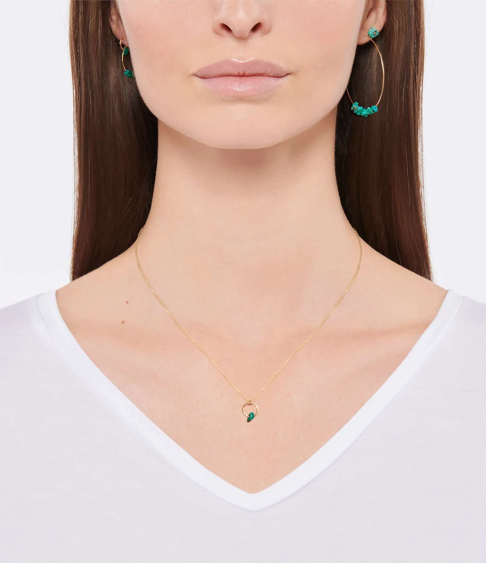 Ginette NY Collier Tiny Jala Chrysocolle Or Rose 2 Ginette NY Collier Tiny Jala Chrysocolle Or Rose – Image 2