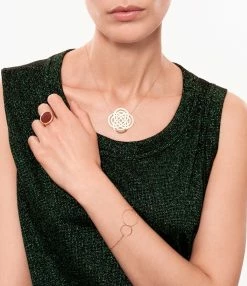 Ginette NY Bague Disc Or Rose Cornaline -COLLIERS Shop ginrd look20200610 21