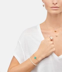 Ginette NY Bague Disc Or Rose Nacre Blanche 5 Ginette NY Bague Disc Or Rose Nacre Blanche -COLLIERS Shop ginrd look20201109 273