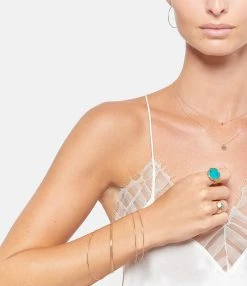 Ginette NY Bague Ever Mini Disc Or Rose Turquoise -COLLIERS Shop ginre look20200610 198 1