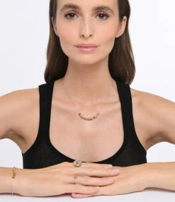 Ginette NY Bague Ever Mini Disc Jaspe Or Rose -COLLIERS Shop ginre look20221223 116