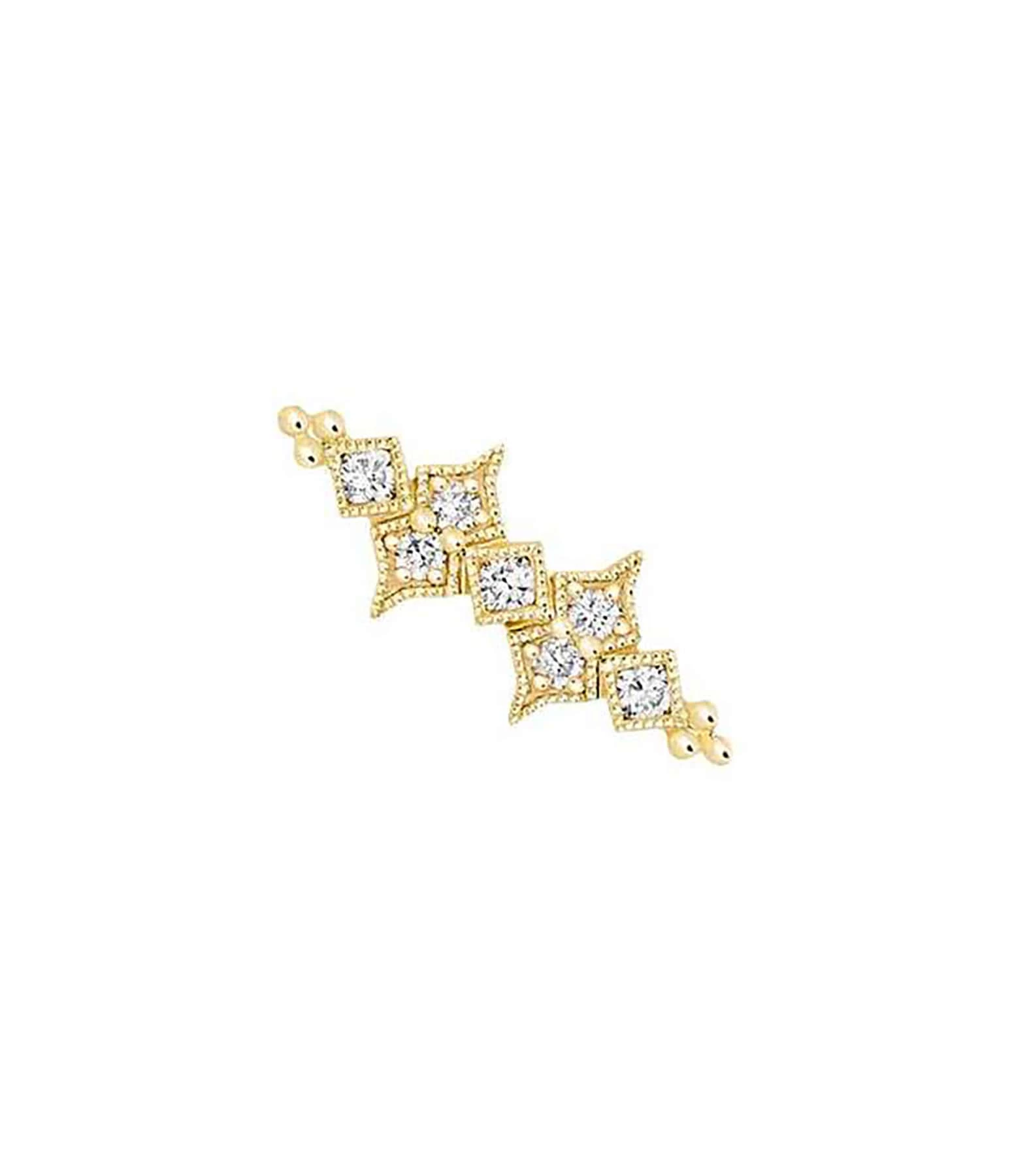 STONE PARIS Boucle D'oreille Glitter Diamants Or Jaune (vendue à L'unité) 1 STONE PARIS Boucle D'oreille Glitter Diamants Or Jaune (vendue à L'unité)