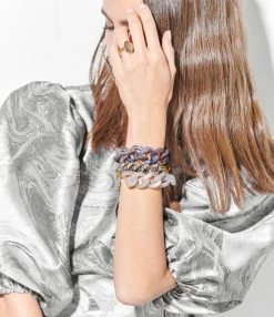 GOOSSENS PARIS Bague Cabochon Ovale Cristal De Roche Bleu Denim -COLLIERS Shop gooss look20210430 243