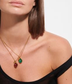 GOOSSENS PARIS Collier Cabochon Cristal De Roche Vert Émeraude 5 GOOSSENS PARIS Collier Cabochon Cristal De Roche Vert Émeraude -COLLIERS Shop gooss look20220805 113 1