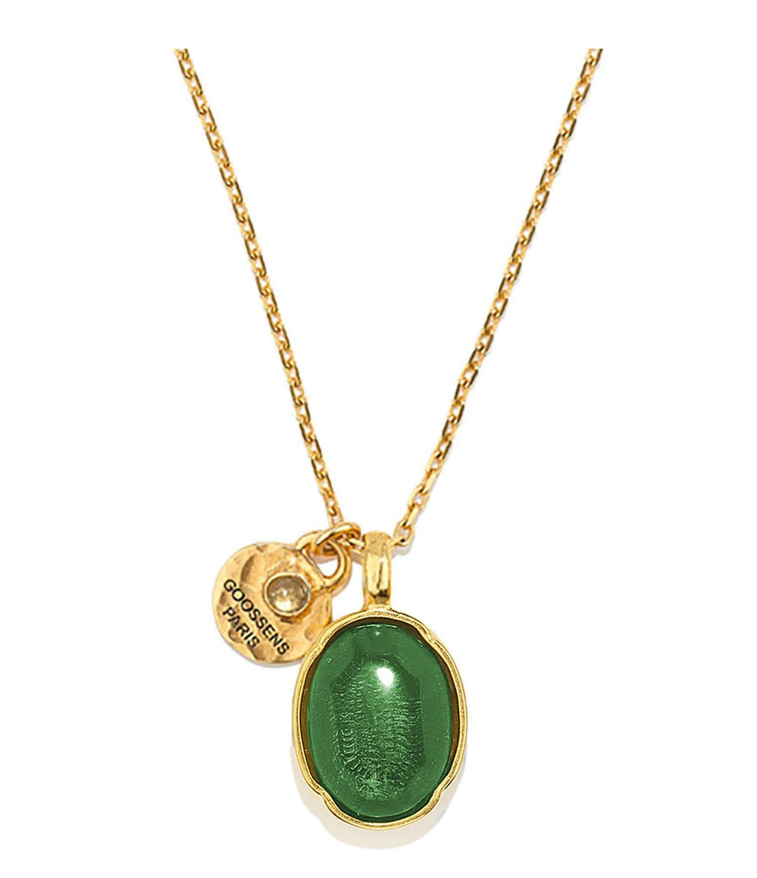 GOOSSENS PARIS Collier Cabochon Cristal De Roche Vert Émeraude 1 GOOSSENS PARIS Collier Cabochon Cristal De Roche Vert Émeraude