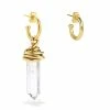 GOOSSENS PARIS Boucles D'oreilles Talisman Cristal De Roche Naturel