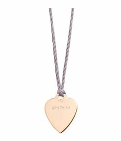 Ginette NY Collier Mini Cœur Soie Or Rose