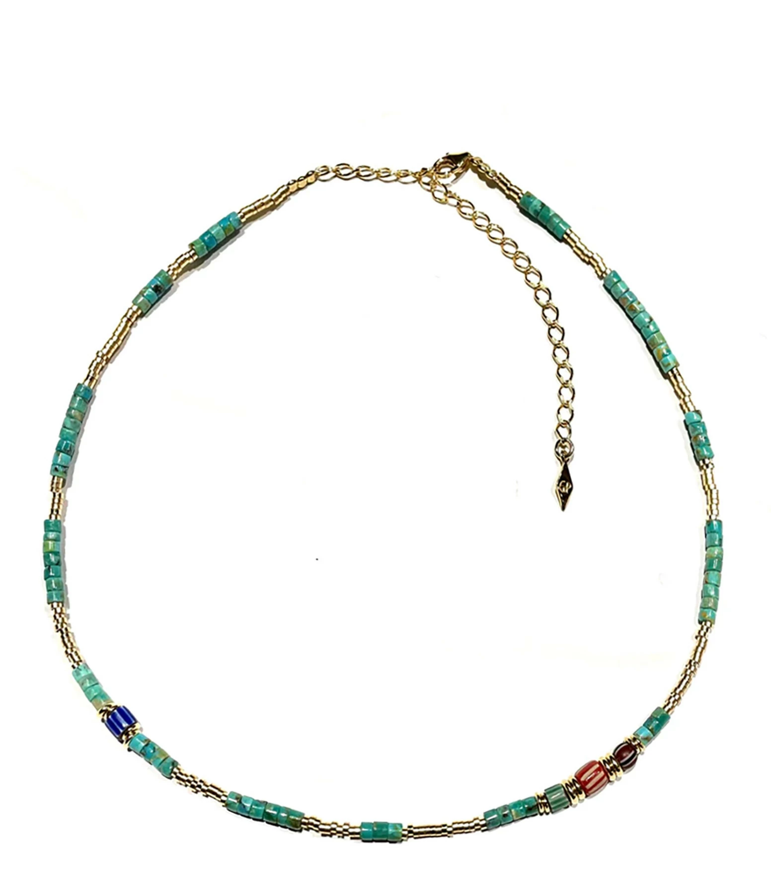 GACHON POTHIER Collier Court Sacha Turquoise 1 GACHON POTHIER Collier Court Sacha Turquoise