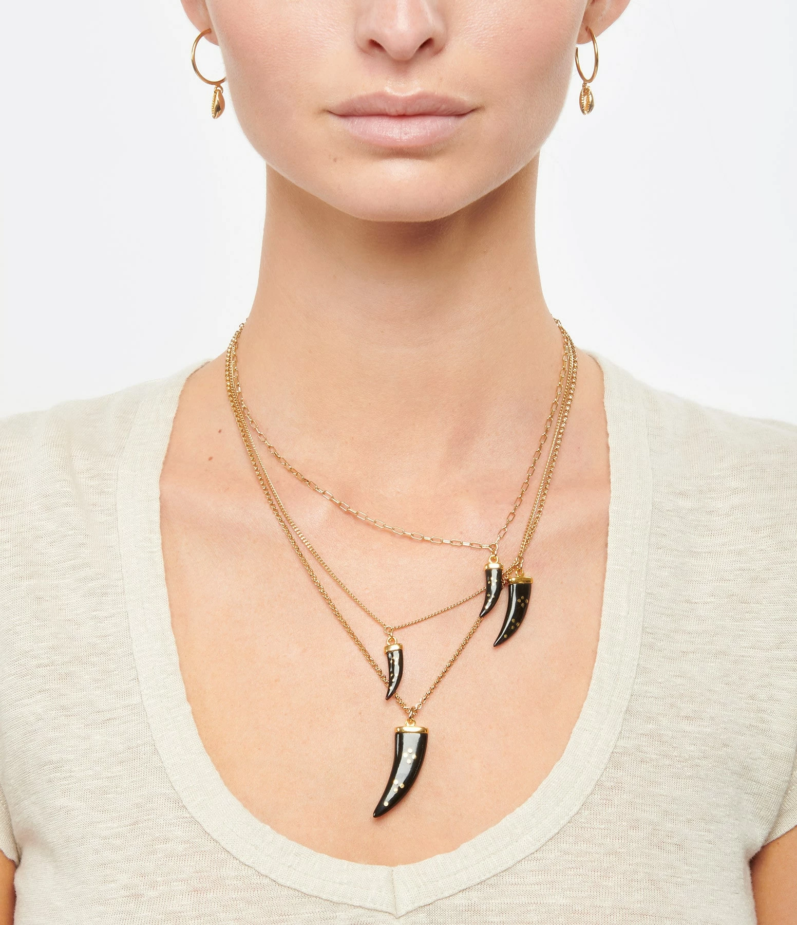 Isabel Marant Collier Aimable 4 Cornes Buffle Noir 3 Isabel Marant Collier Aimable 4 Cornes Buffle Noir – Image 3