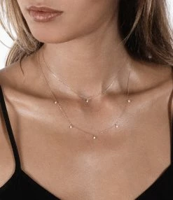 VANRYCKE Collier Stardust 5 Diamants Or Rose -COLLIERS Shop img 0470 5 1