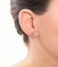 Ginette NY Boucles D'oreilles Wise Or Rose Diamants 5 Ginette NY Boucles D'oreilles Wise Or Rose Diamants -COLLIERS Shop img 2071