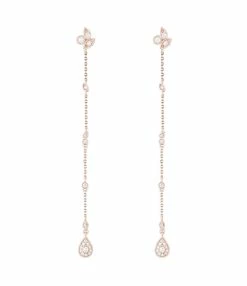 STONE PARIS Boucles D'oreilles Jackie Longues Diamants -COLLIERS Shop jackie boucles d oreilles or rose et diamants