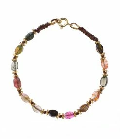 TITYARAVY Bracelet Jati Tourmaline Argent Doré