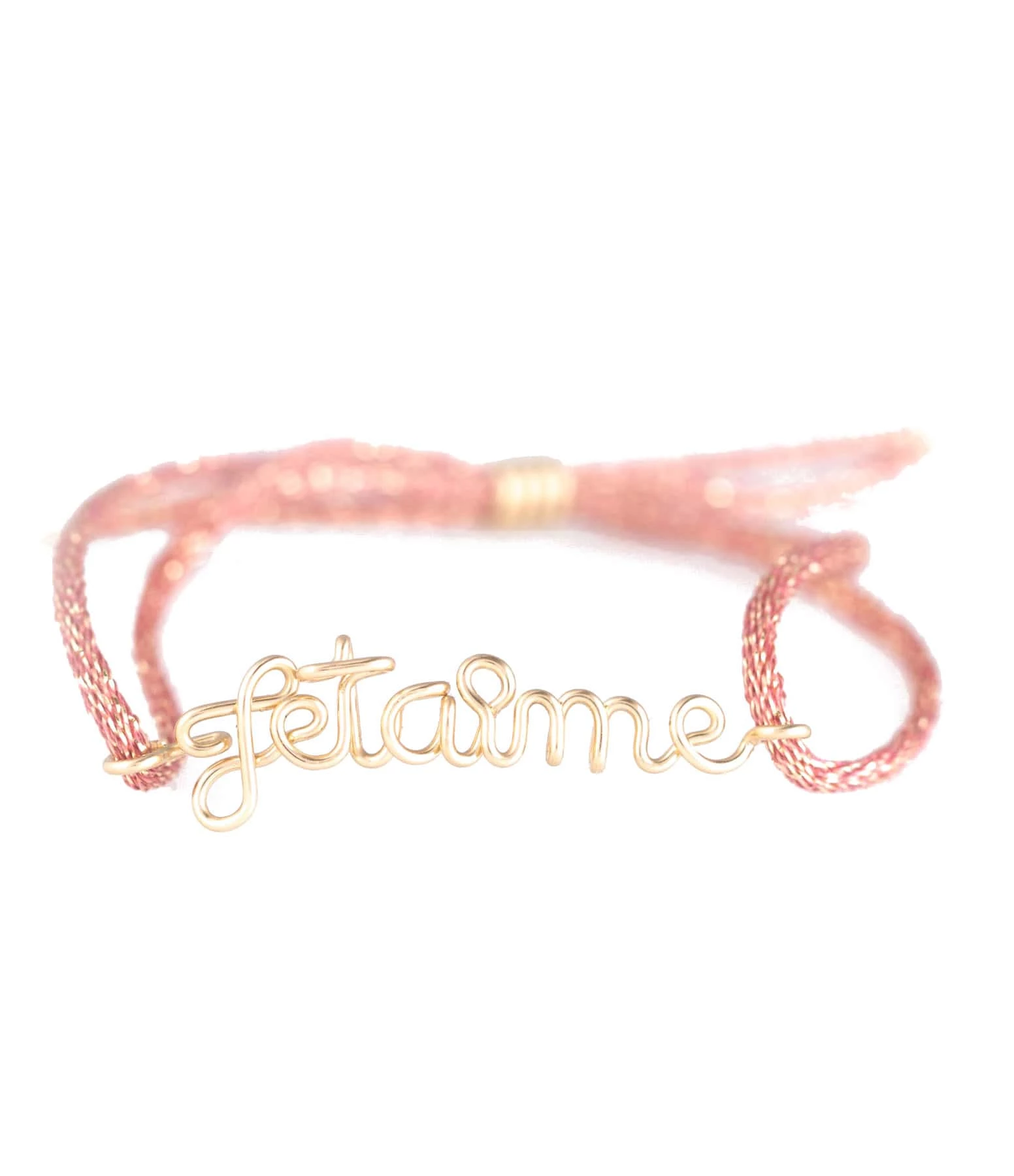 ATELIER PAULIN Bracelet Cordon Lurex Je T'aime Gold Filled 1 ATELIER PAULIN Bracelet Cordon Lurex Je T'aime Gold Filled