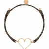 ATELIER PAULIN Bracelet Cordon Lurex Cœur Gold Filled