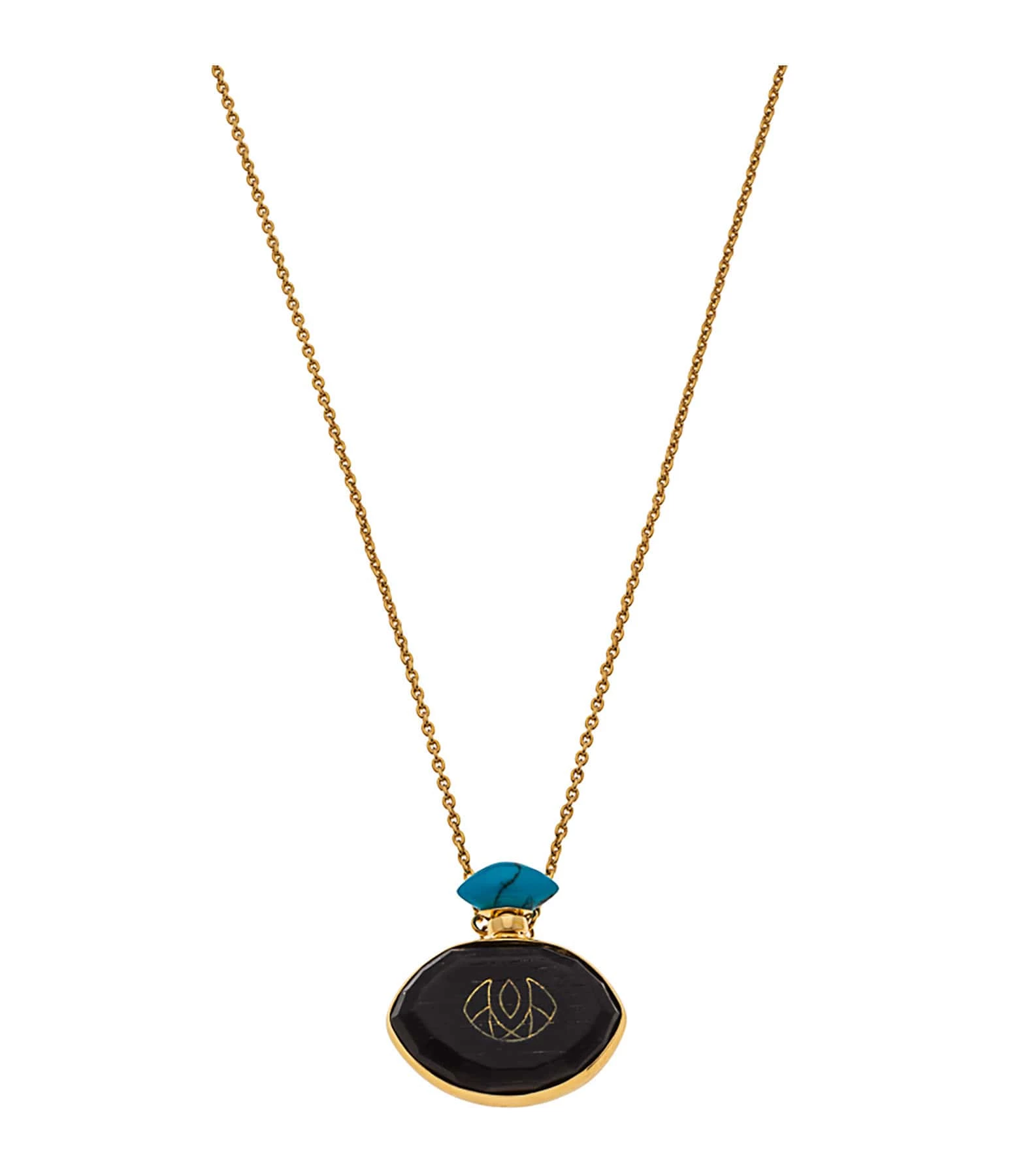 LES FÉLICITÉS Collier Le Kodo Ébène Turquoise 1 LES FÉLICITÉS Collier Le Kodo Ébène Turquoise