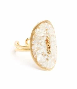 LSONGE Bague Lakota XL Nacre Doré