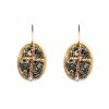 LSONGE Boucles D'oreilles Lakota M Croix Pyrite Doré