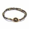 LSONGE Bracelet Lakota Double Pyrite Doré