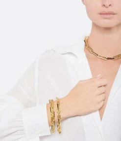 LAUREN RUBINSKI Bracelet Small Émail Noir Or Jaune -COLLIERS Shop laure look20211019 245