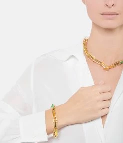 LAUREN RUBINSKI Bracelet Medium Émail Rainbow Or Jaune -COLLIERS Shop laure look20211019 250