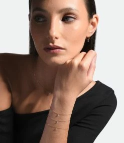 LA BRUNE & LA BLONDE Bracelet 360° Diamant Brillant 0,07 Or Jaune -COLLIERS Shop lblbb look20221201 178