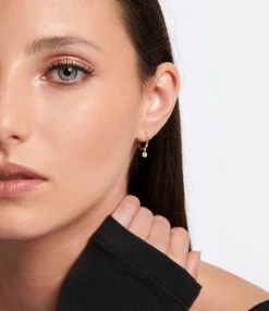 LA BRUNE & LA BLONDE Mini Créoles 360° Diamant Brillant Or Jaune 6 LA BRUNE & LA BLONDE Mini Créoles 360° Diamant Brillant Or Jaune -COLLIERS Shop lblbe look20221201 397