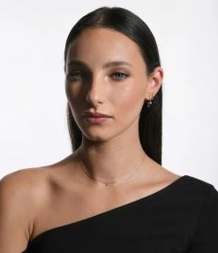 LA BRUNE & LA BLONDE Mini Créoles 360° Diamant Brillant Or Rose -COLLIERS Shop lblbe look20221201 68