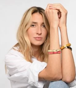 LES FÉLICITÉS Jonc Émail Aime Rose -COLLIERS Shop lesfe look20230113 192 2