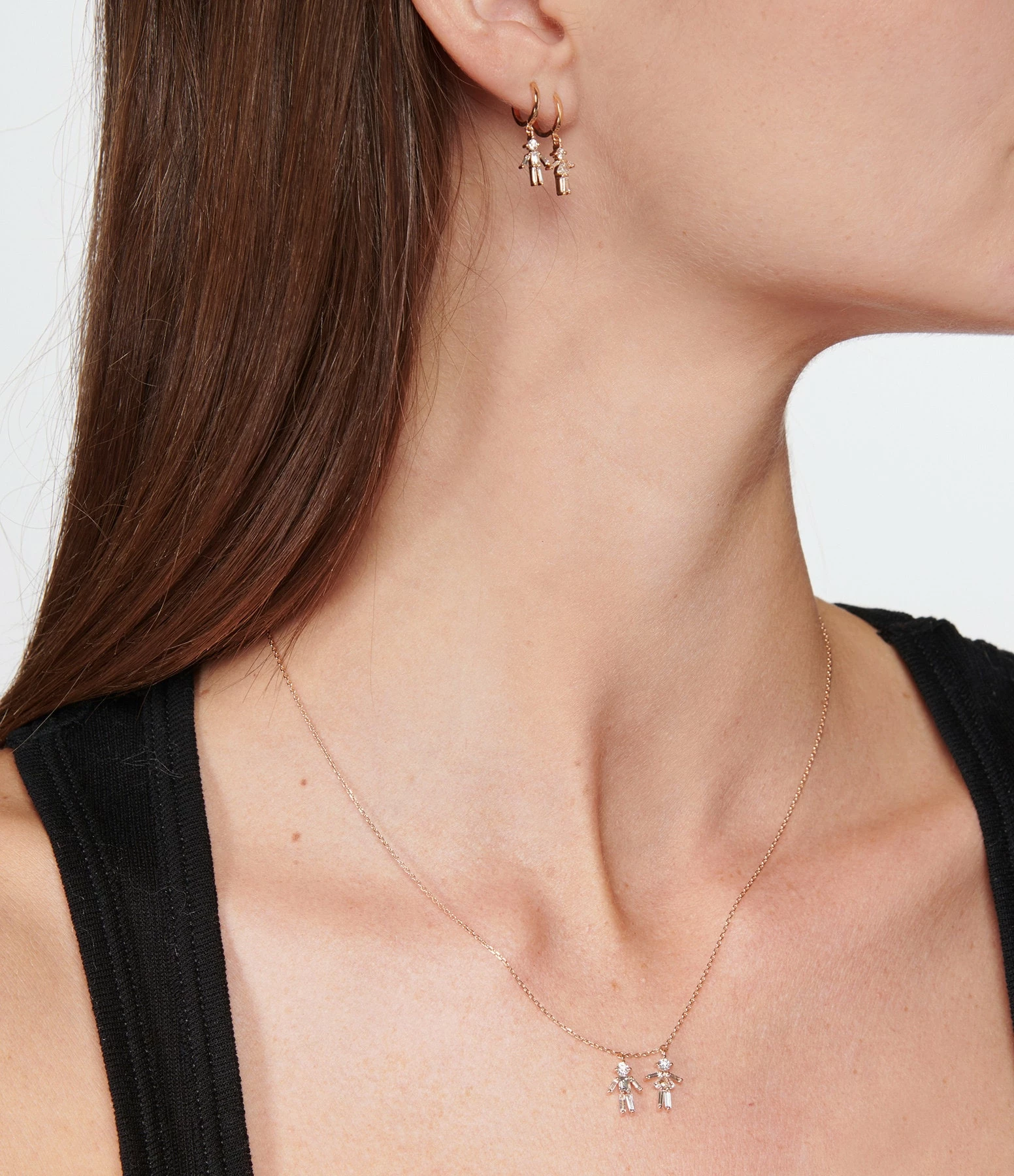 LITTLE ONES Collier Emblématique Fille Garçon Or Blanc Diamants 2 LITTLE ONES Collier Emblématique Fille Garçon Or Blanc Diamants – Image 2