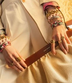 VANESSA BARONI Bracelet Flat Doré -COLLIERS Shop lookbook 220120 la treille faustinelullijanv2022 4947 fp 5