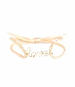 ATELIER PAULIN Bracelet Cordon Lurex Love Gold Filled
