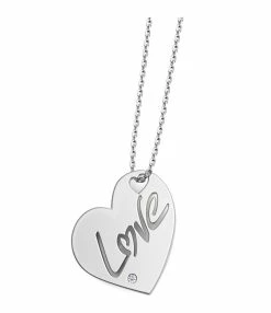 NAVA JOAILLERIE Collier Cœur Love Or Blanc