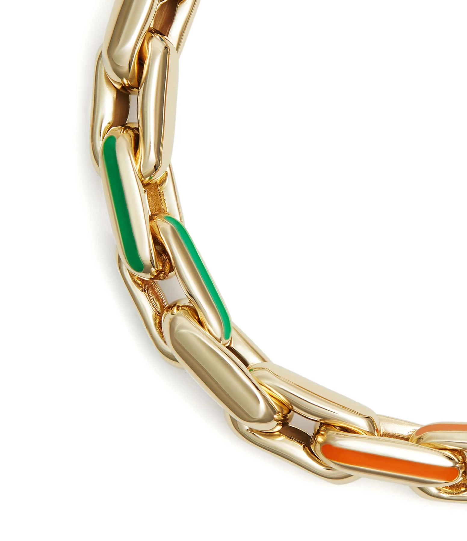 LAUREN RUBINSKI Bracelet Small Émail Rainbow Or Jaune 2 LAUREN RUBINSKI Bracelet Small Émail Rainbow Or Jaune – Image 2