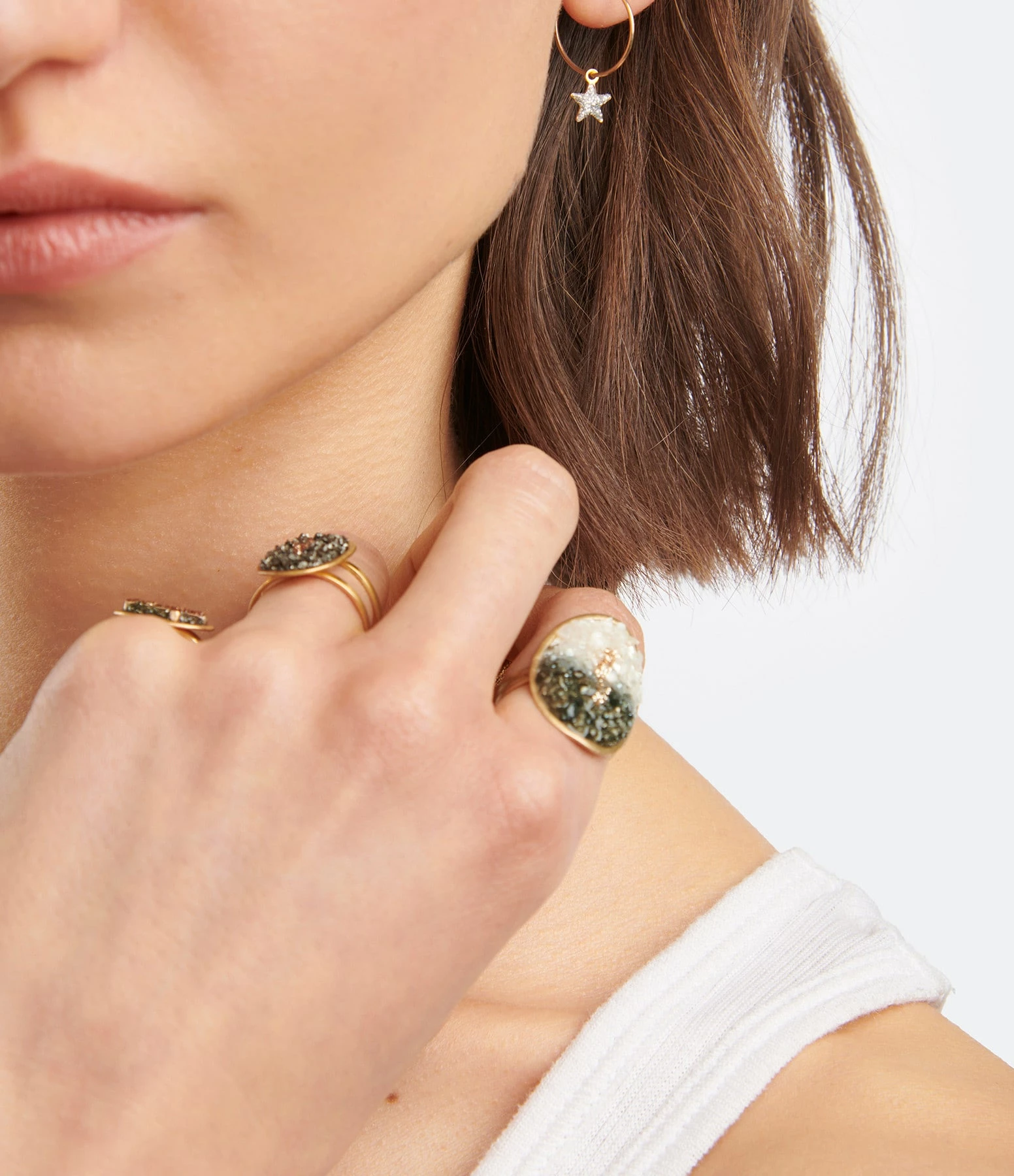 LSONGE Bague Lakota S Croix Pyrite Doré 3 LSONGE Bague Lakota S Croix Pyrite Doré – Image 3