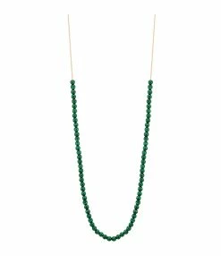 Ginette NY Collier Maria Mini Boulier Malachite Or Rose
