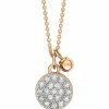 Ginette NY Collier Ever Disc Mini Diamants Or Rose