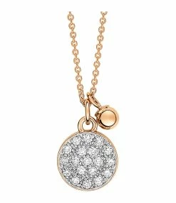 Ginette NY Collier Ever Disc Mini Diamants Or Rose