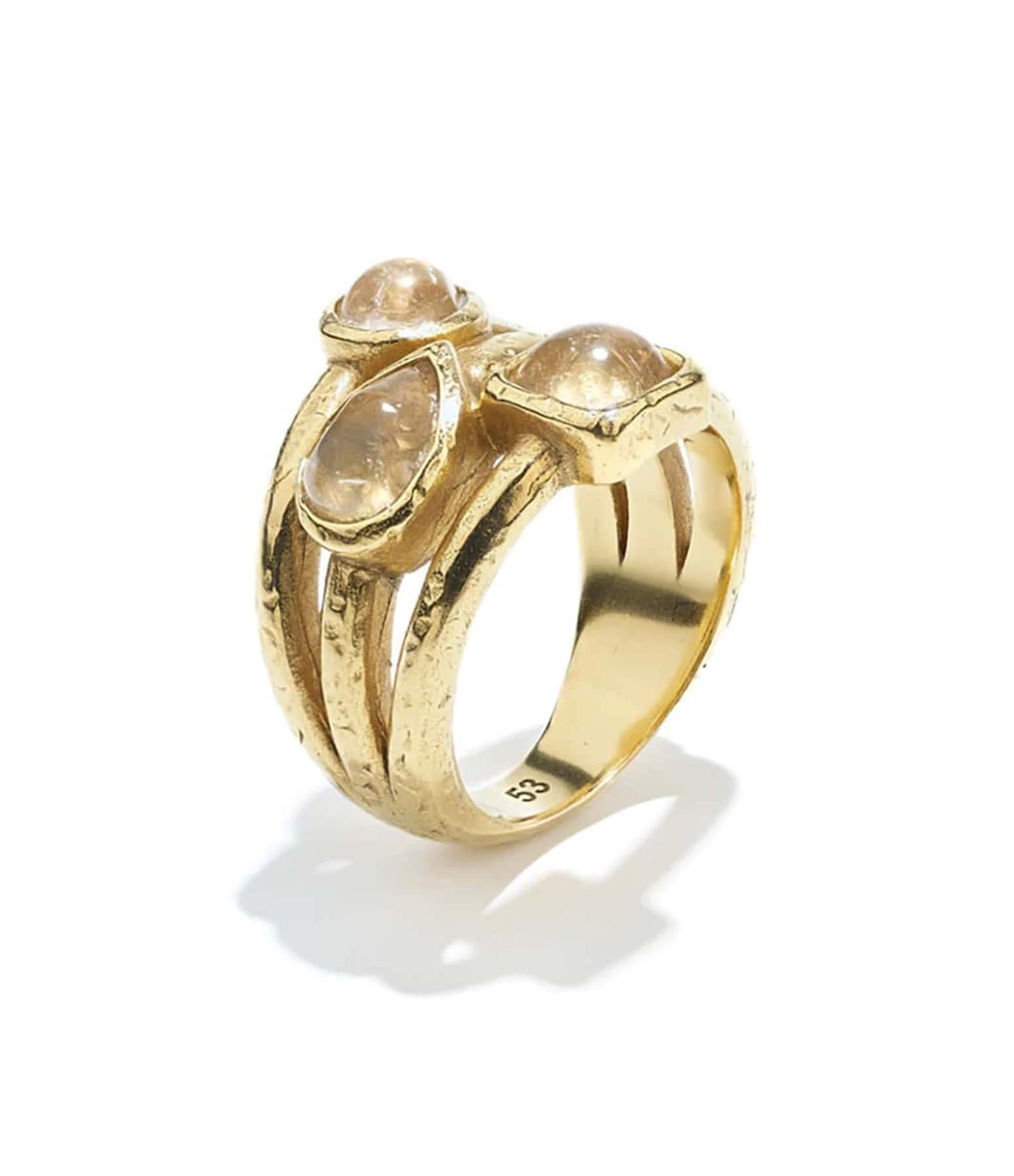 GOOSSENS PARIS Bague Mini Cabochons Cristal De Roche Naturel 1 GOOSSENS PARIS Bague Mini Cabochons Cristal De Roche Naturel