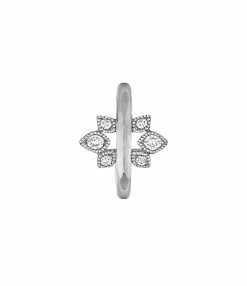 STONE PARIS Mini Créole Nude Or Noir Diamants (Vendue à L'unité)