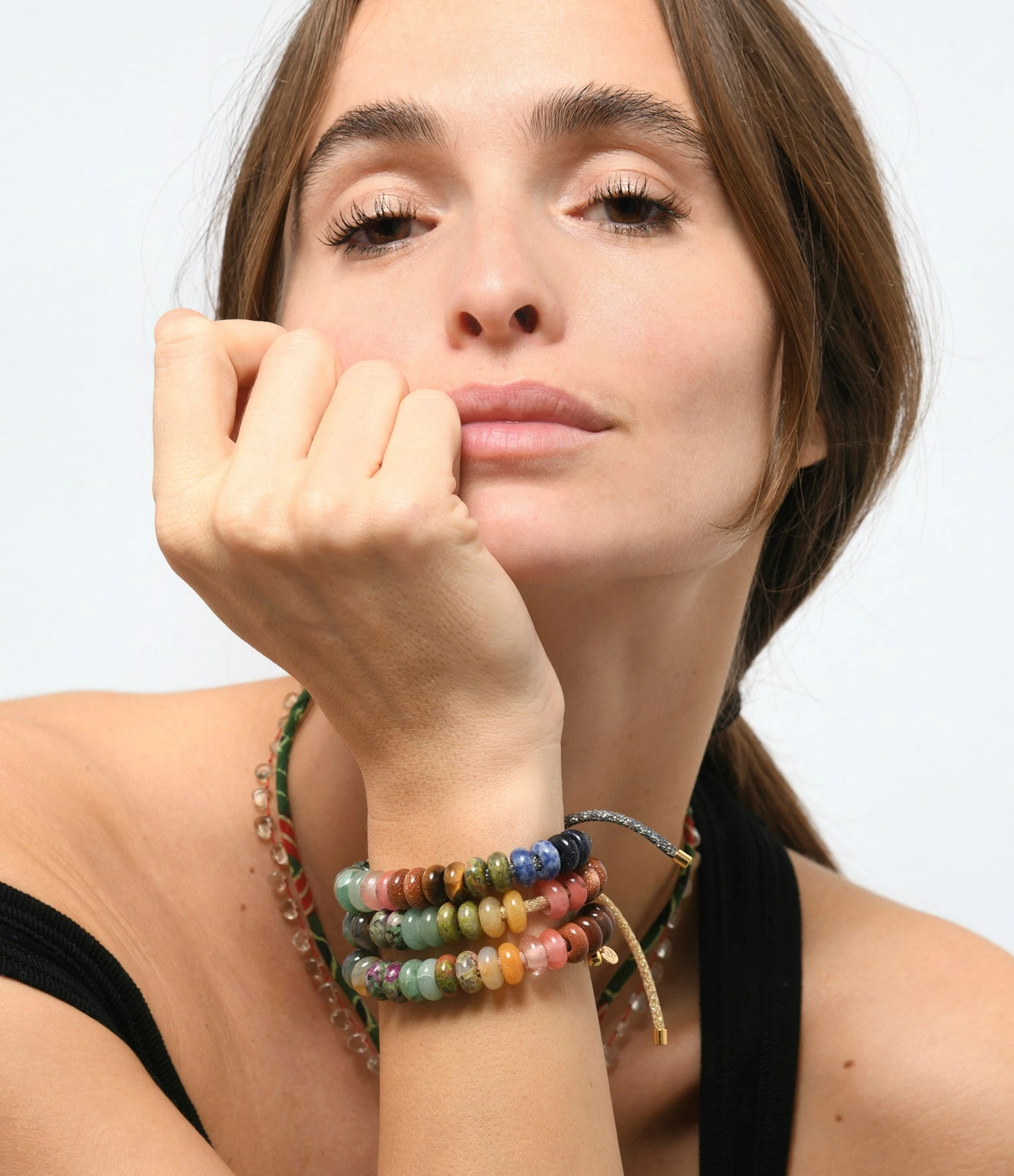 MON PRECIEUX GEM Bracelet DIY Cordon Lurex Gris 3 MON PRECIEUX GEM Bracelet DIY Cordon Lurex Gris – Image 3