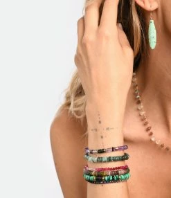 MON PRECIEUX GEM Bracelet Puka M Onyx Malachite -COLLIERS Shop mpgem look20221209 273 2