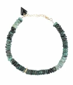 MON PRECIEUX GEM Bracelet Puka Émeraude Diamant
