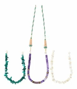 MON PRECIEUX GEM Sautoir Interchangeable Vert Pierres, Exclusivité Lulli